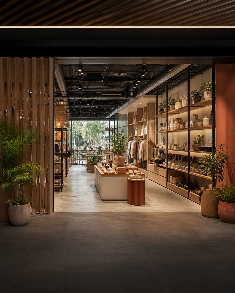 A contemporary retail space ready for brand placement