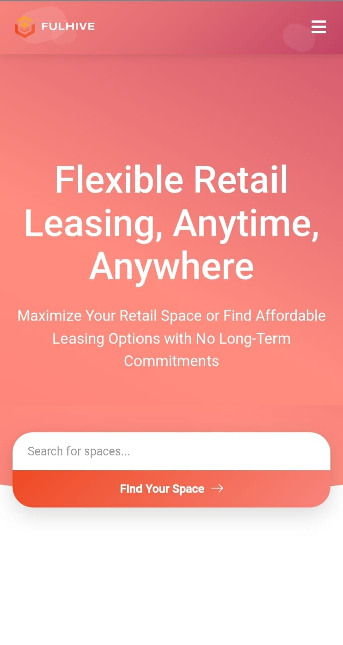 Fulhive retail space discovery on mobile
