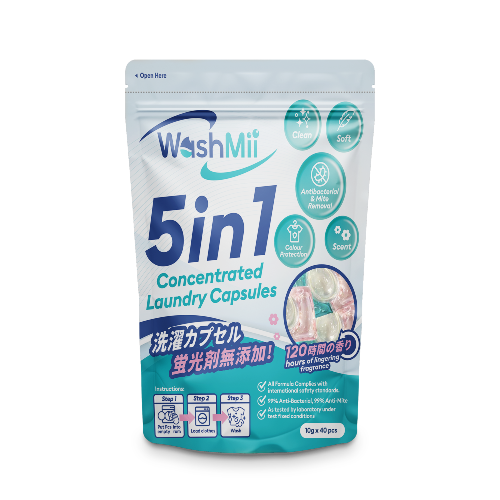 WashMii 5 in 1 Concentrated Laundry Capsule 40s